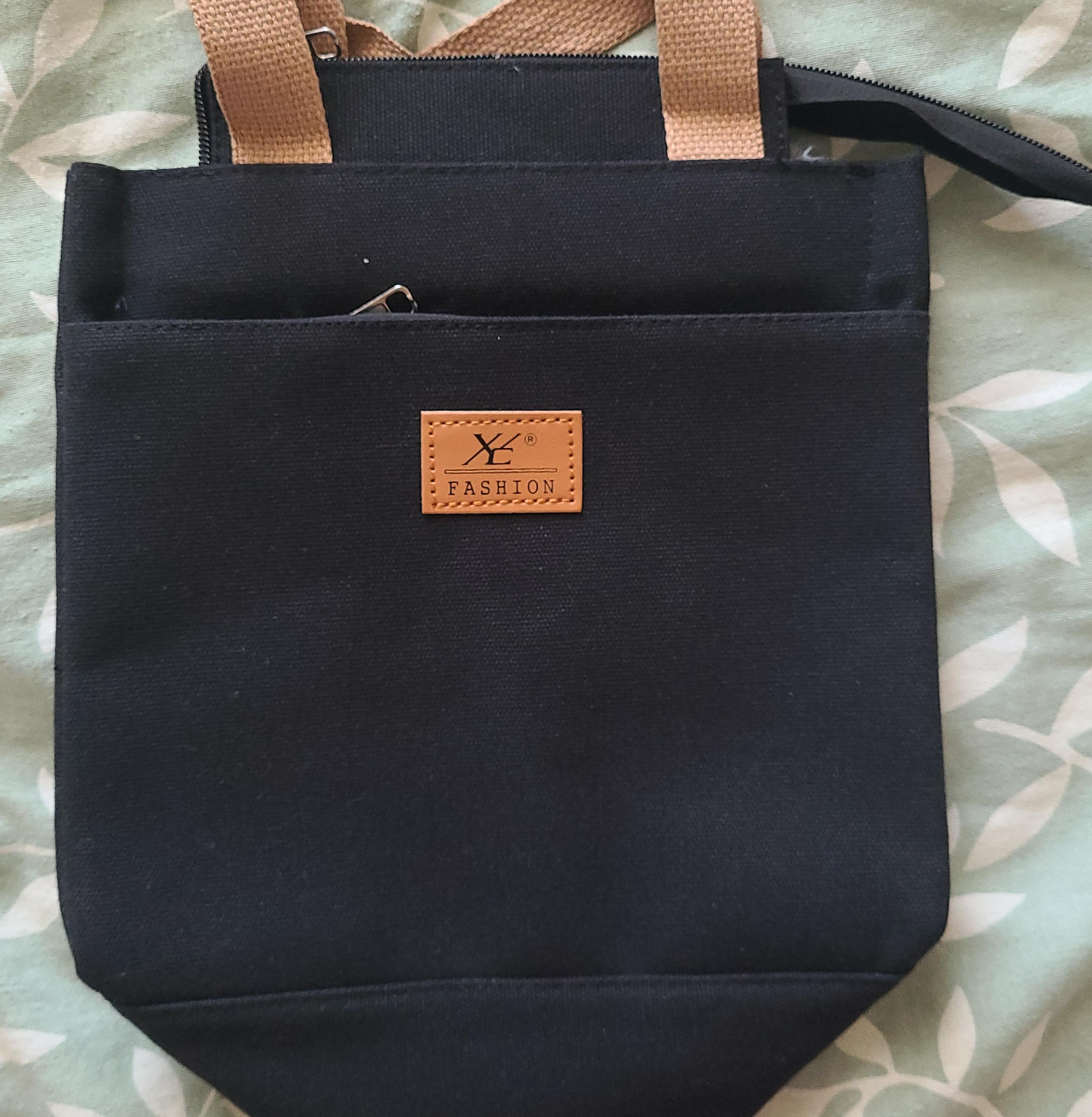 Black Canvas Fashion Tote Bag