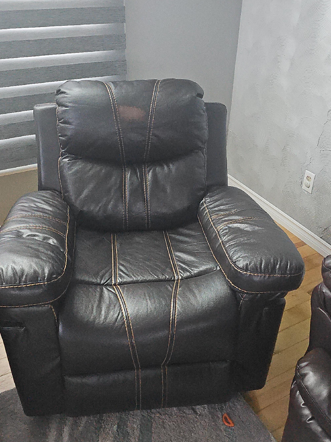 Black Leather Recliner Chair thumbnail