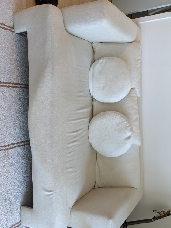 Isobel Ivory Linen Upholstered Love Seat