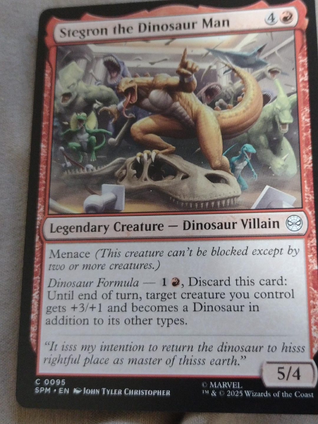Stegron the Dinosaur Man - Magic The Gathering Card thumbnail