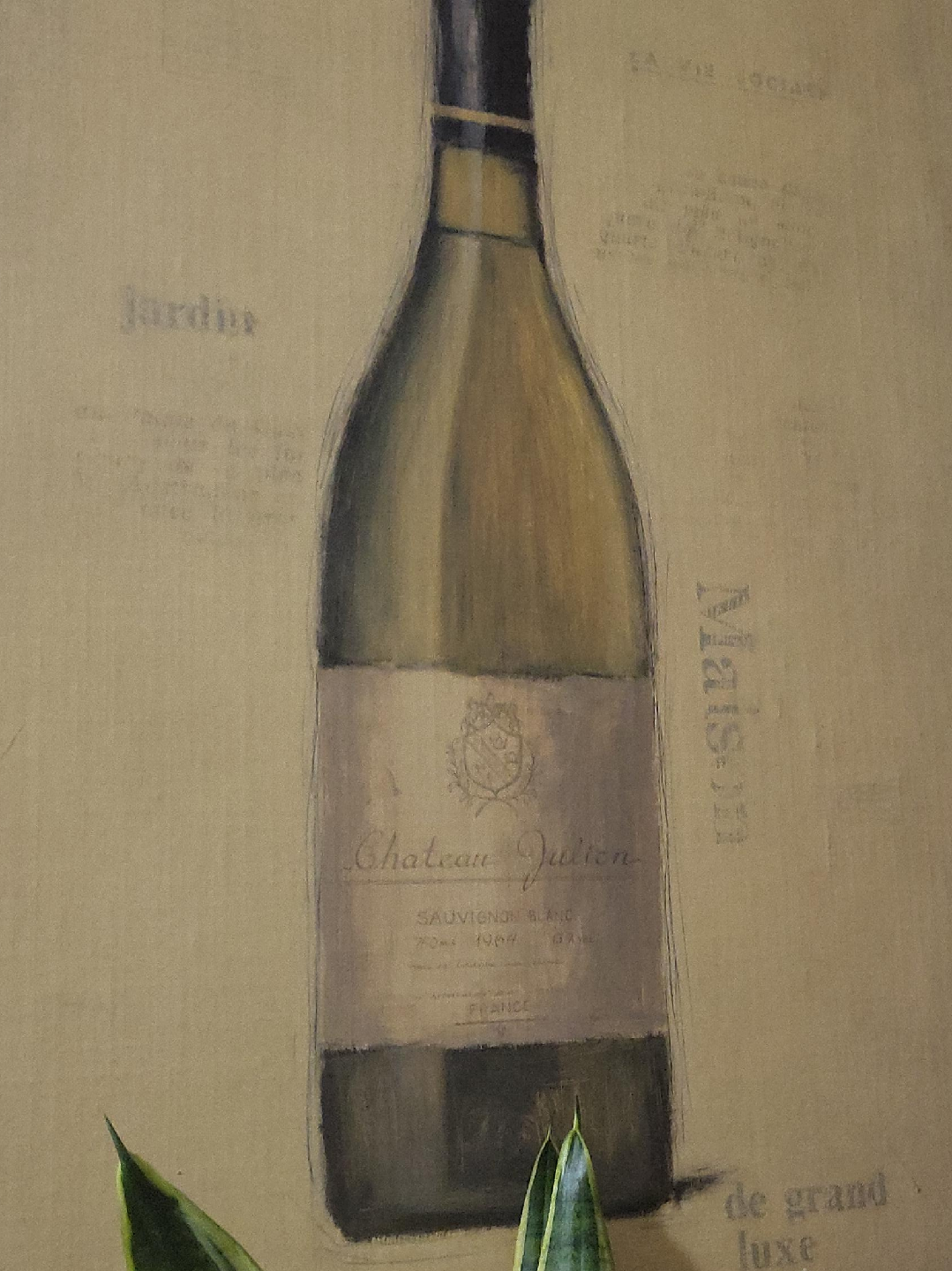 🥕Chateau Julien Wine Bottle Framed Art thumbnail