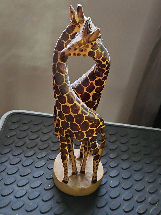 Hand Carved Giraffe Sculpture