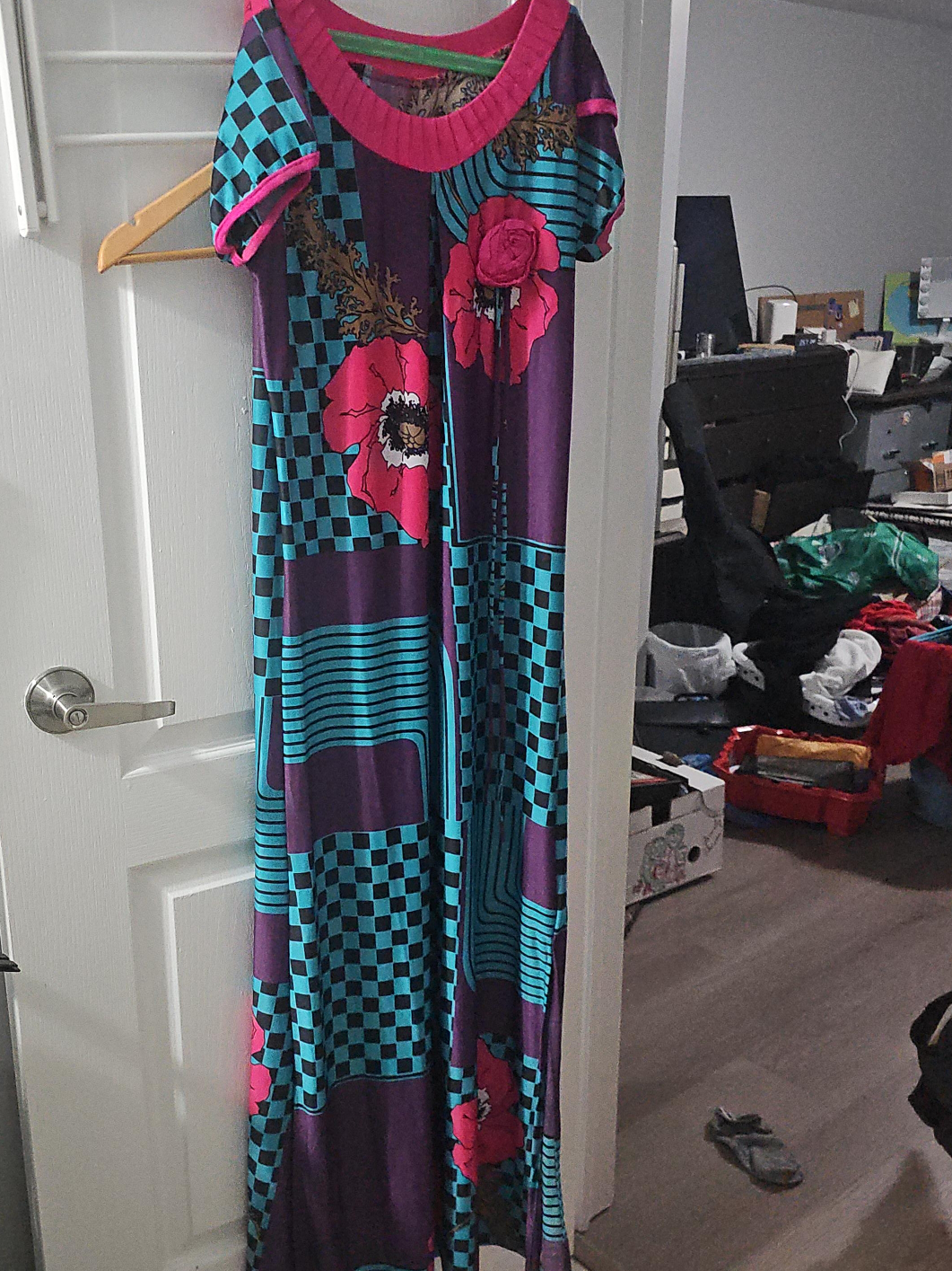 Purple Floral Maxi nightgown thumbnail
