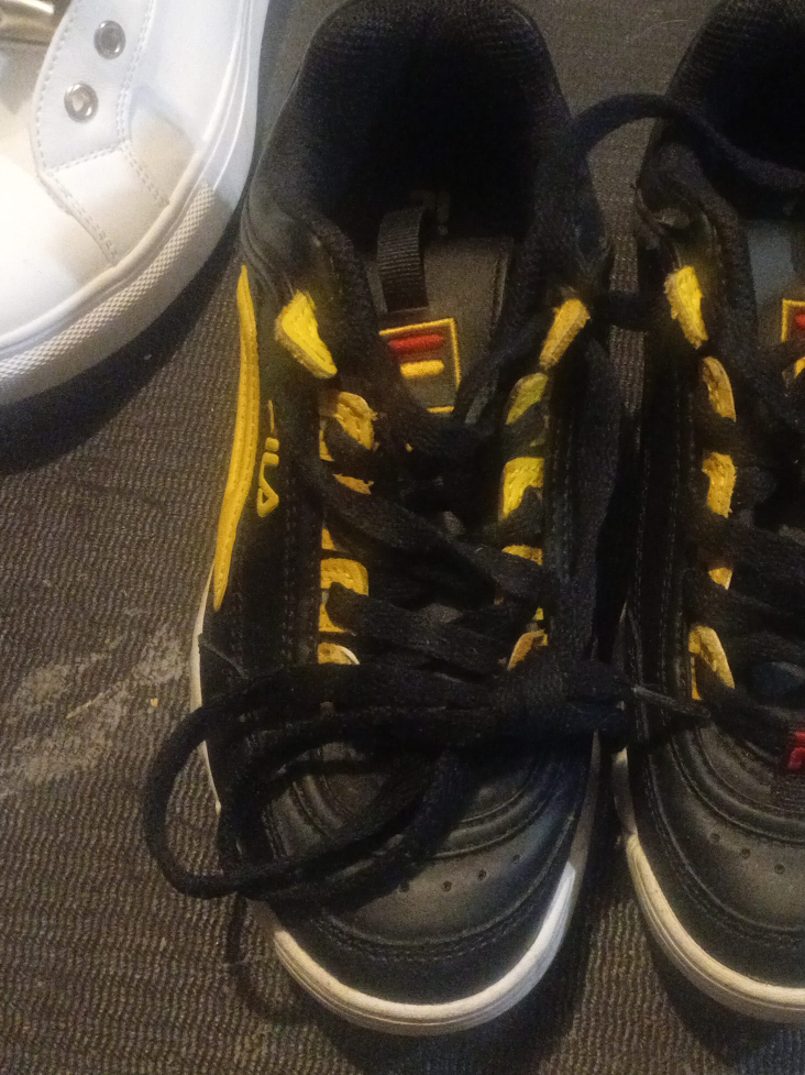 Fila Black & Yellow Sneakers thumbnail