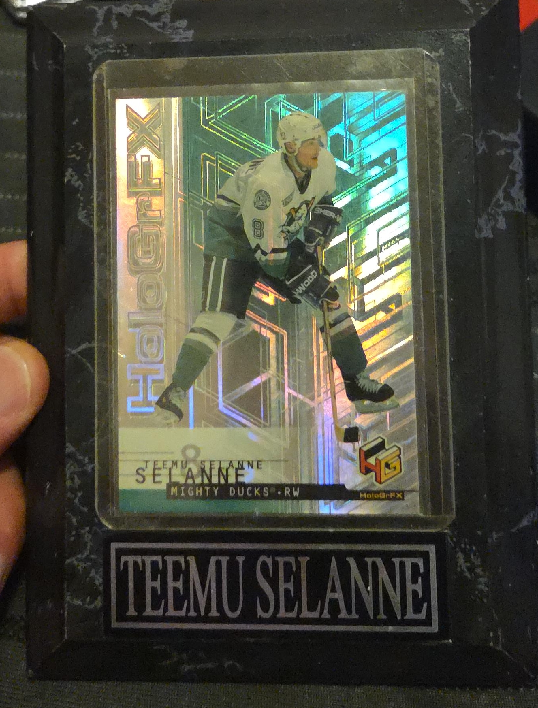 Teemu Selanne Mighty Ducks HoloGrFX Framed Card thumbnail