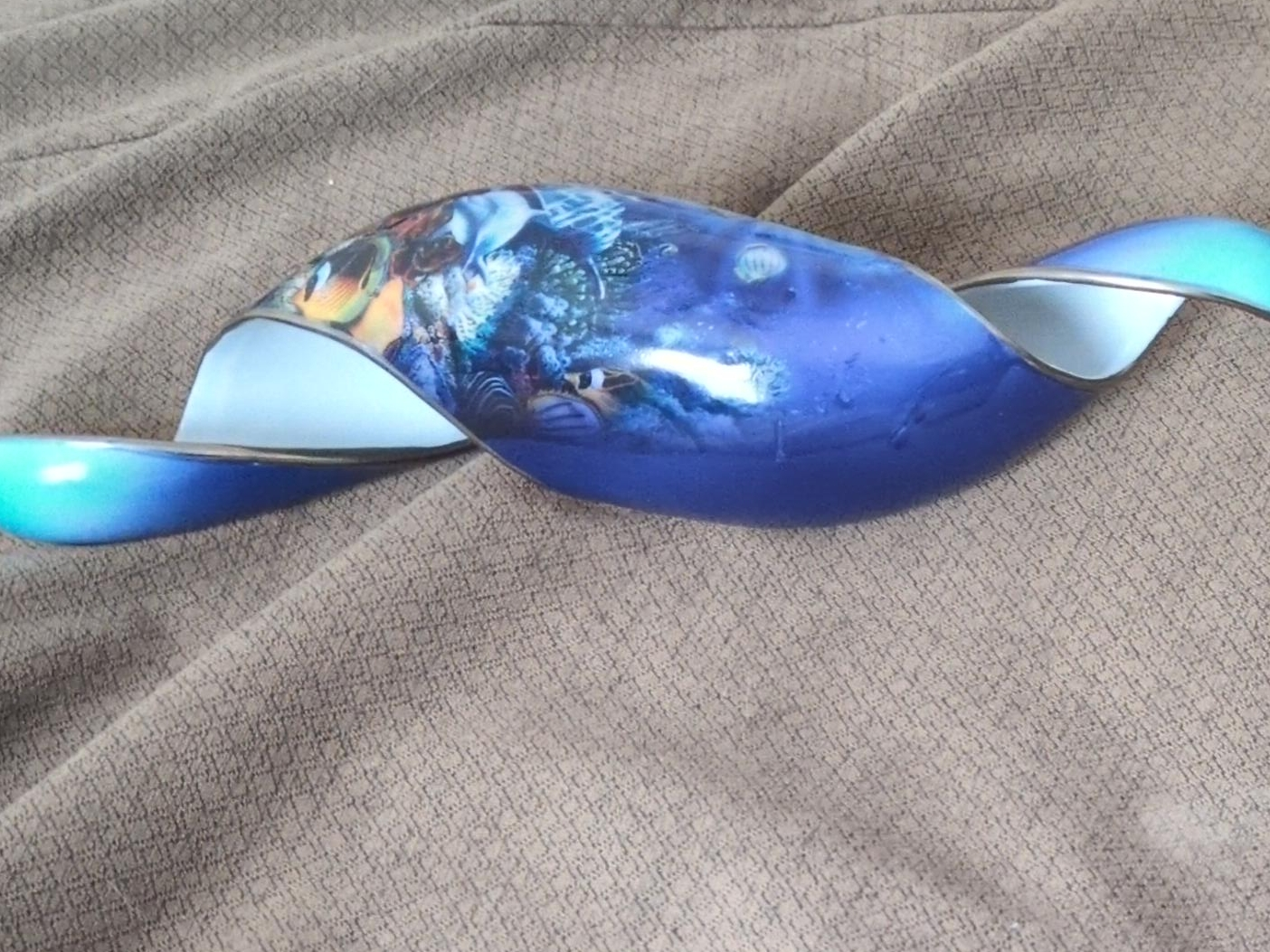 Decorative Blue Glass Dish thumbnail