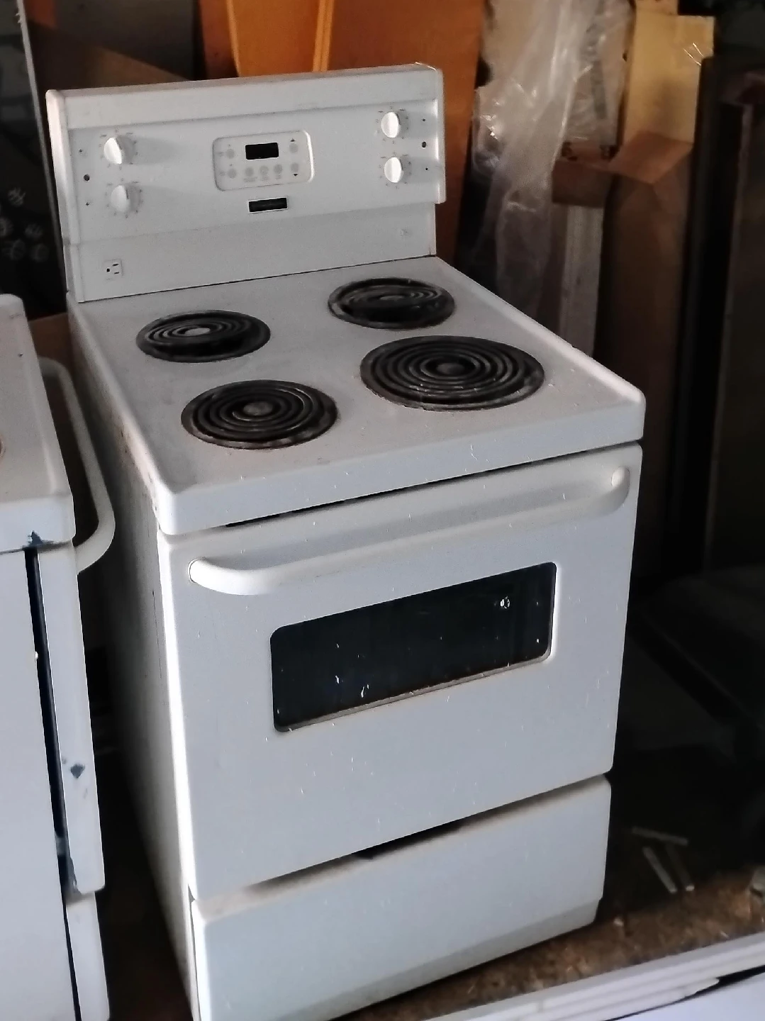 White Electric Coil Stove