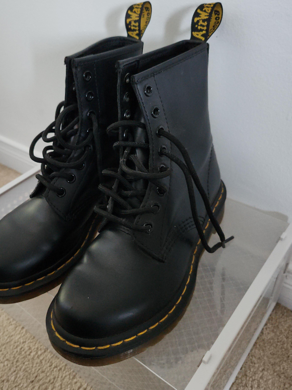 Dr. Martens 1460 W Black Boots - US 6 thumbnail