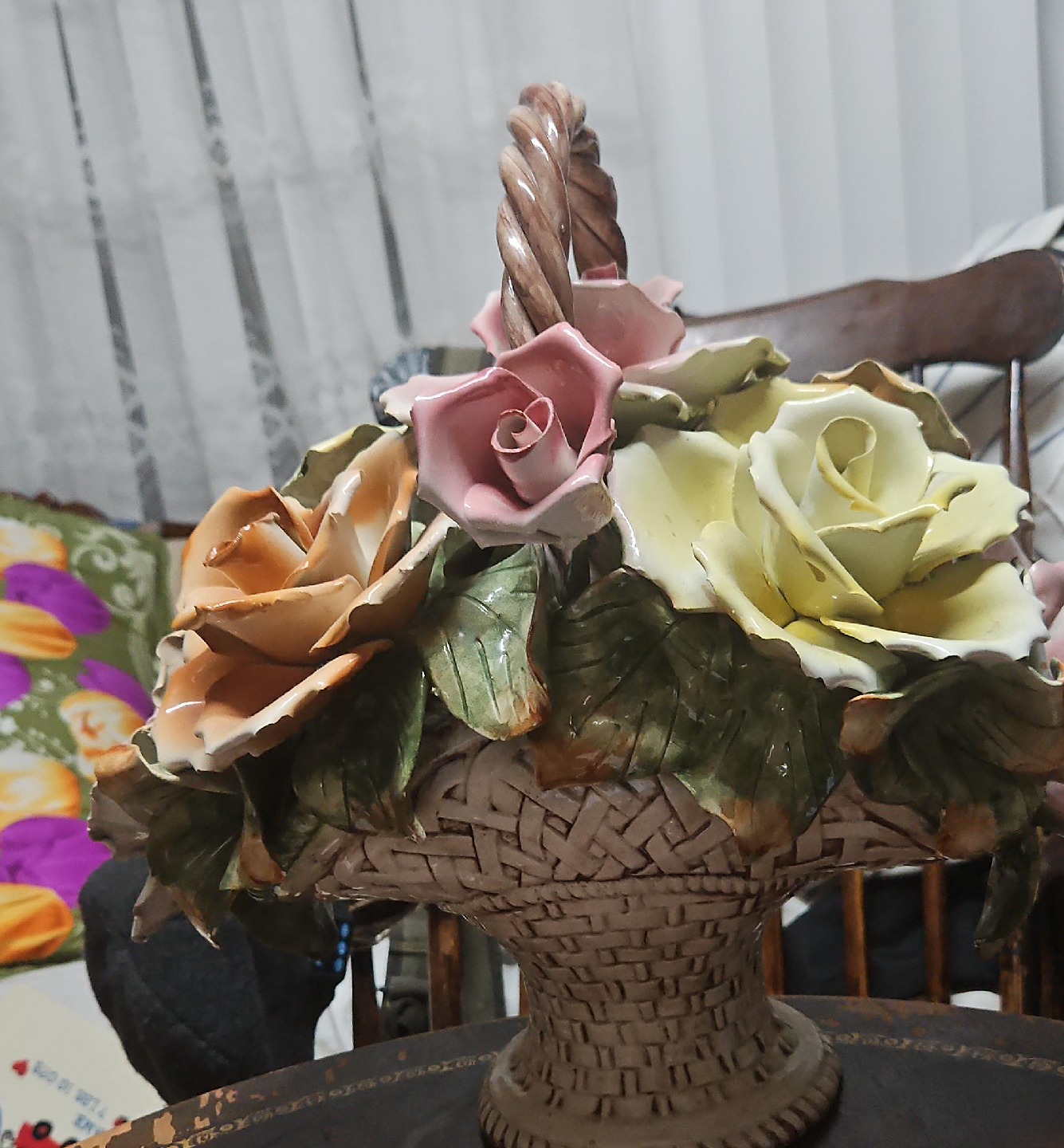 Ceramic Floral Basket thumbnail