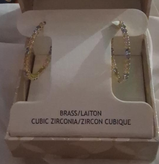 Addison Blvd Cubic Zirconia Hoop Earrings - New thumbnail