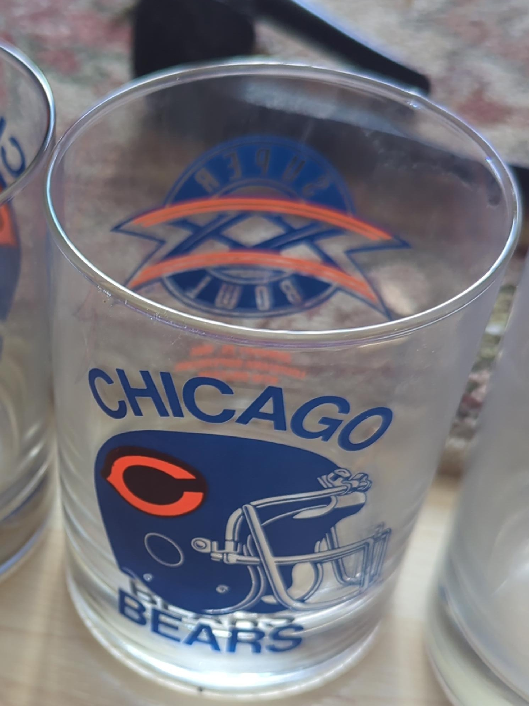 Chicago Bears Super Bowl Glass