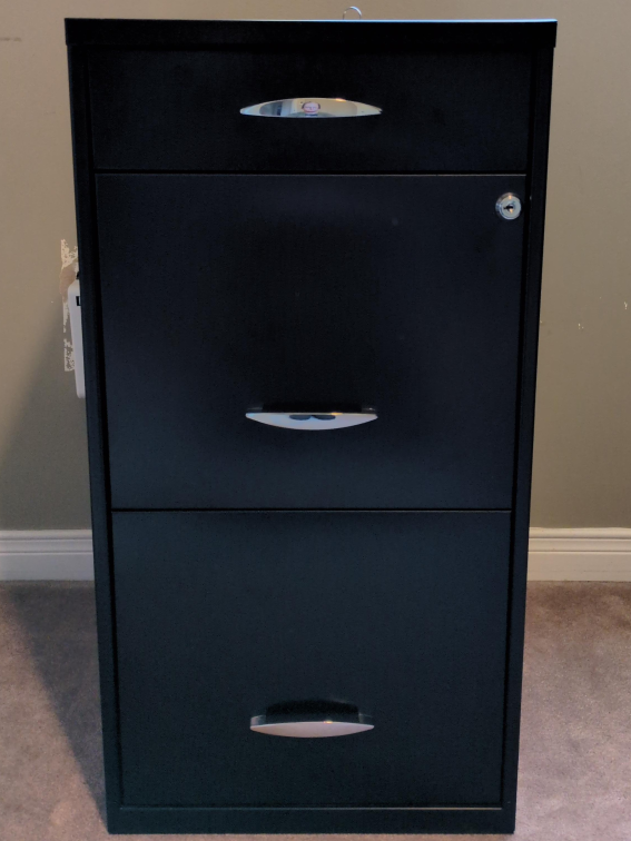 Black 3-Drawer Filing Cabinet thumbnail