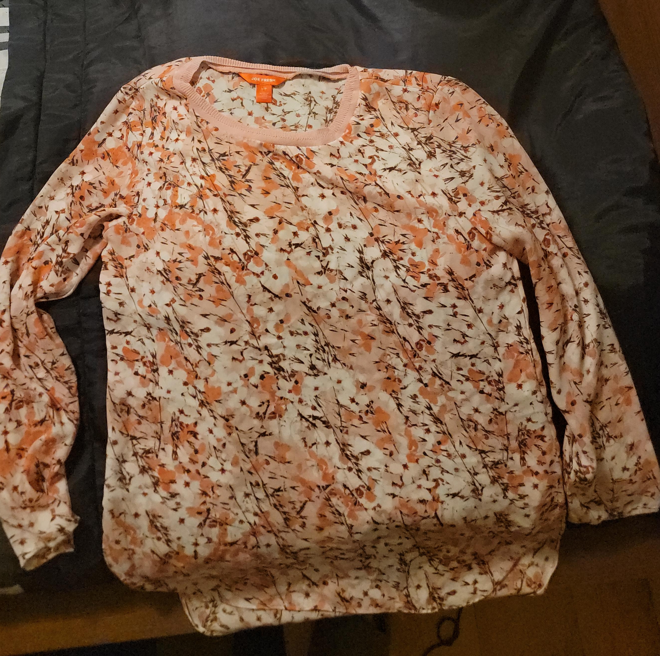Joe Fresh Floral Print Top - L thumbnail
