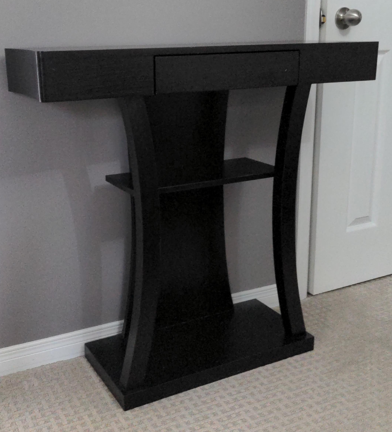 Black Console Table with Drawer thumbnail