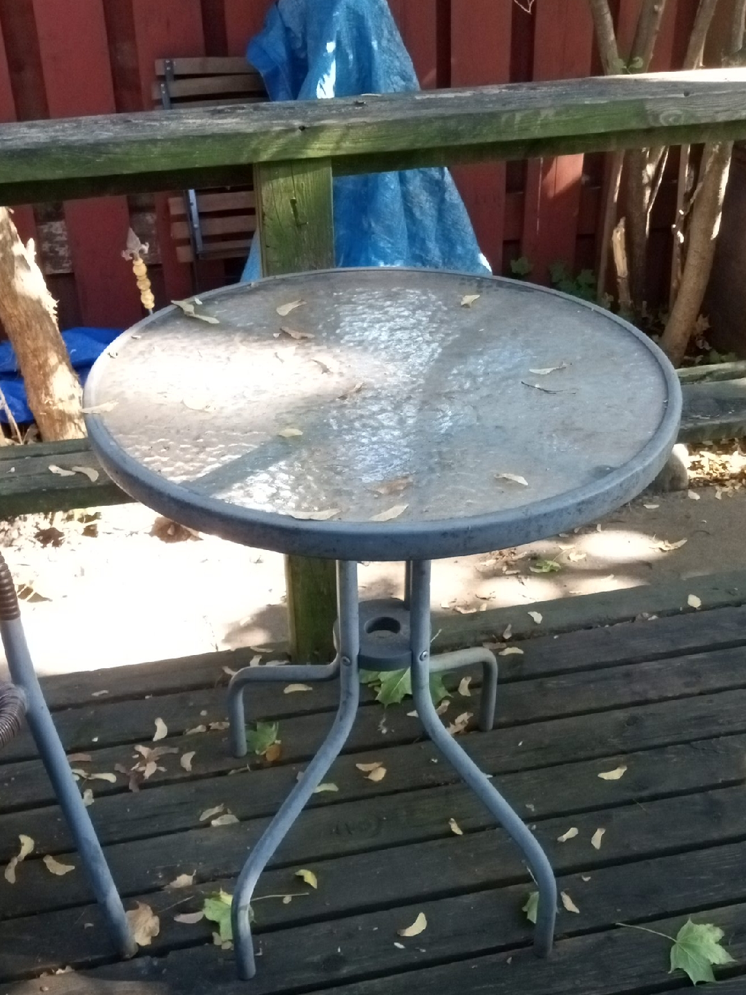 Round Glass Top Patio Table thumbnail
