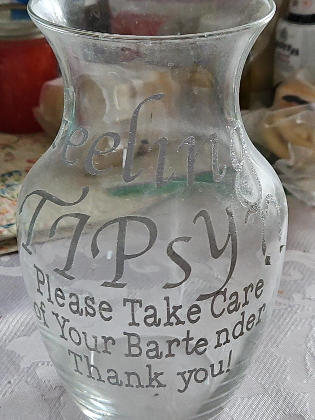 Feeling Tipsy Bartender Vase