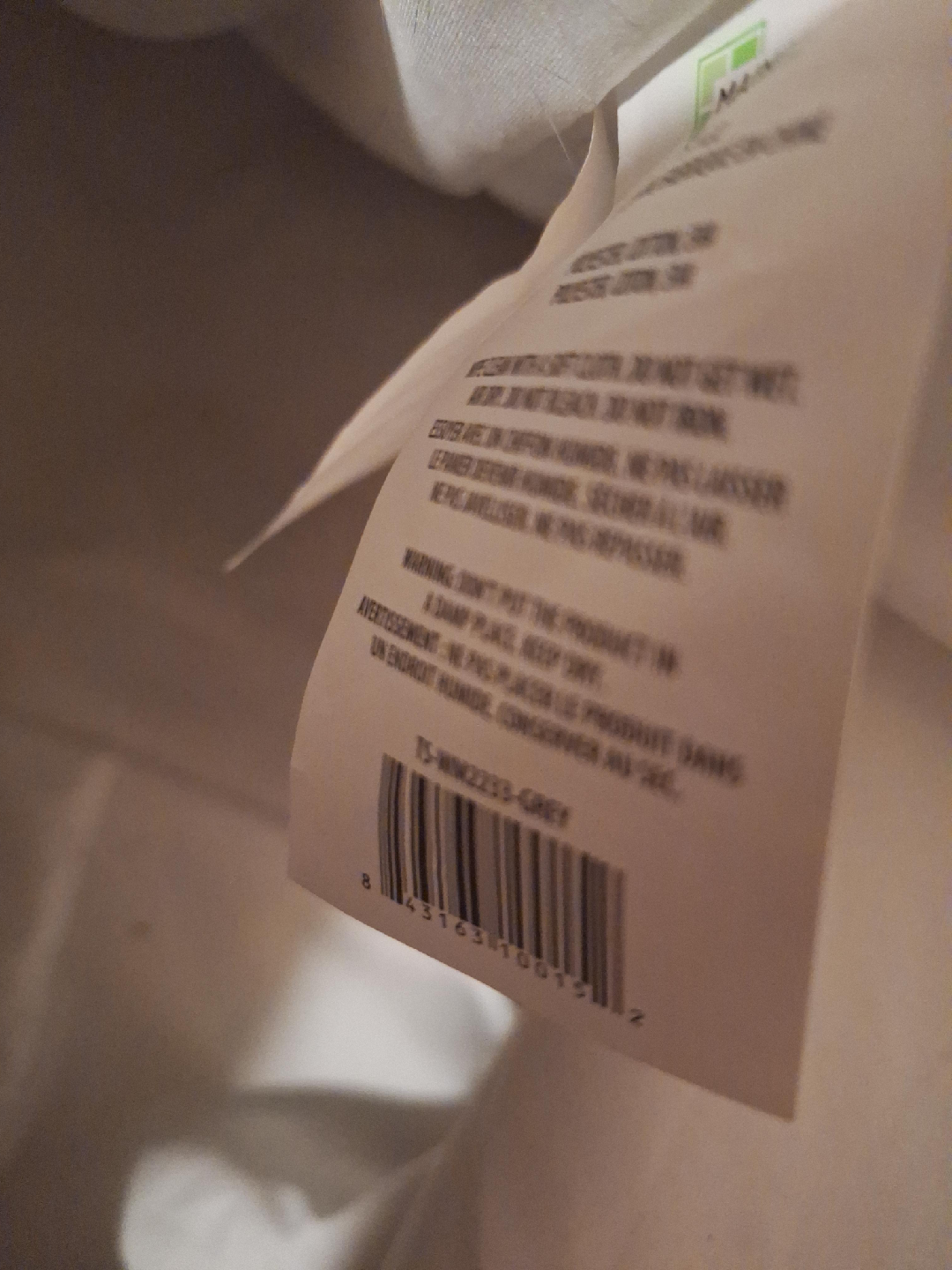 Grey Striped Fabric Storage Bin thumbnail