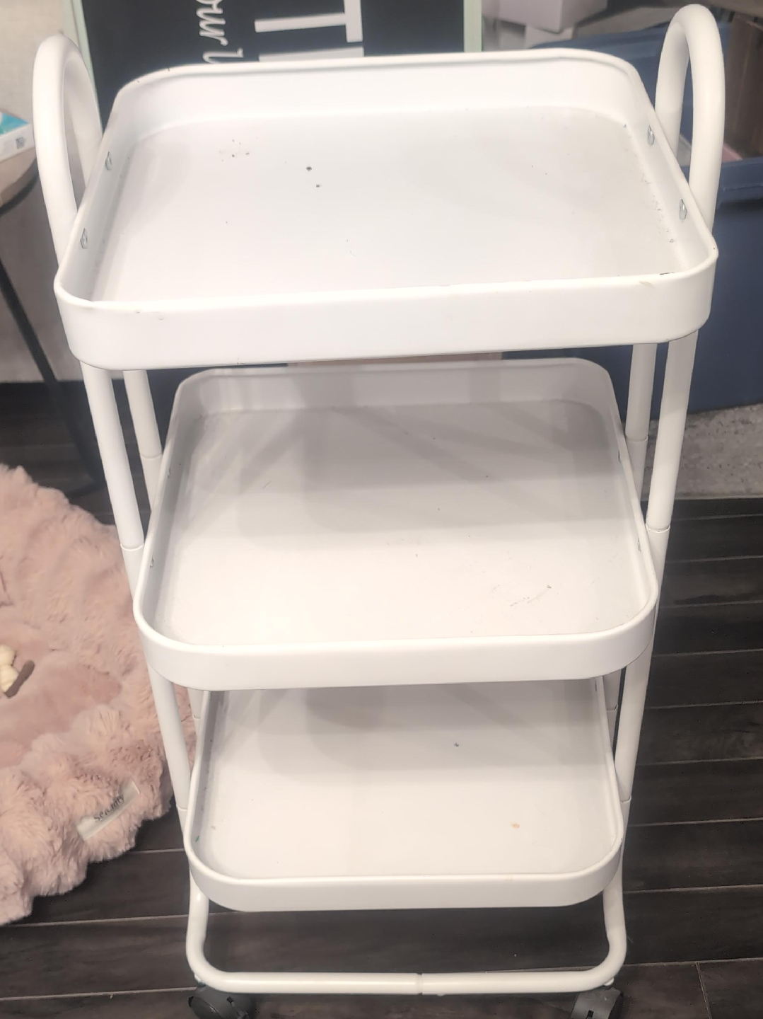 White Rolling Cart