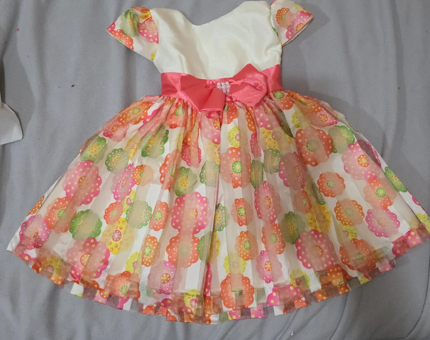 Floral Print Dress with Bow thumbnail