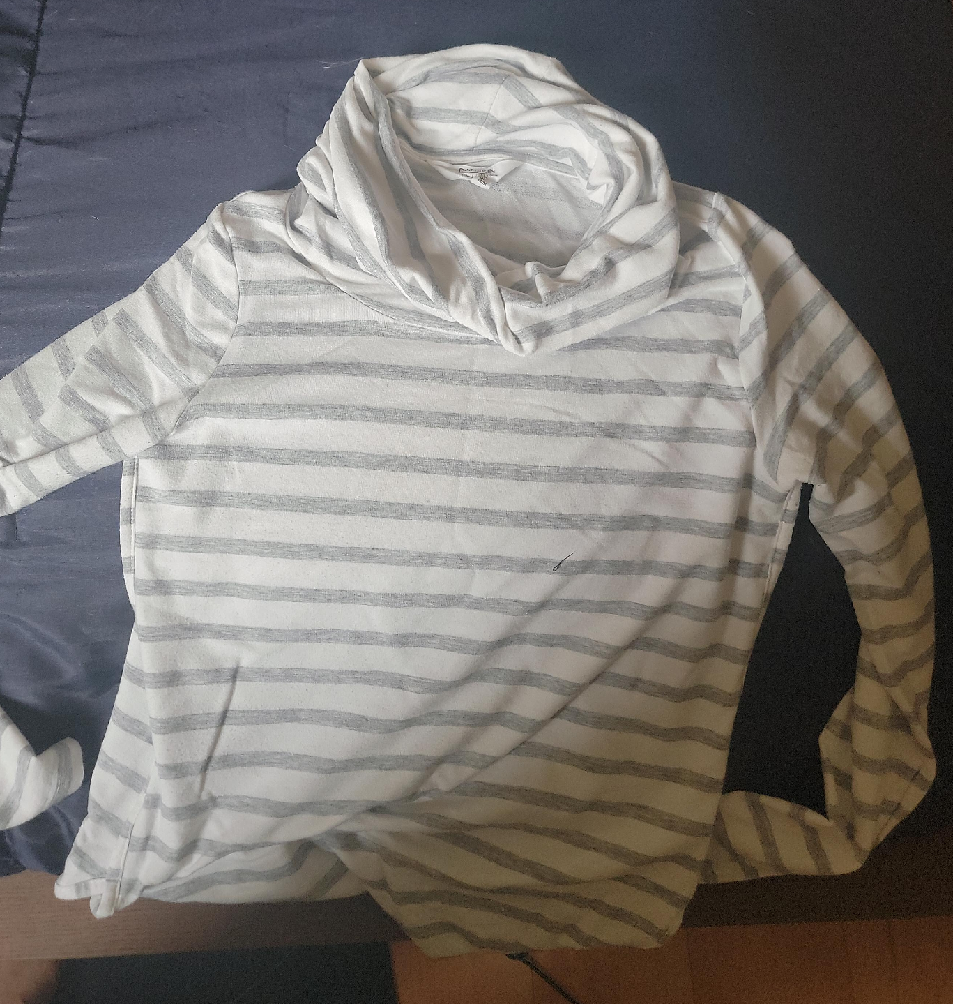 Barefoot Dreams Striped Cowl Neck Pullover - Size XS thumbnail
