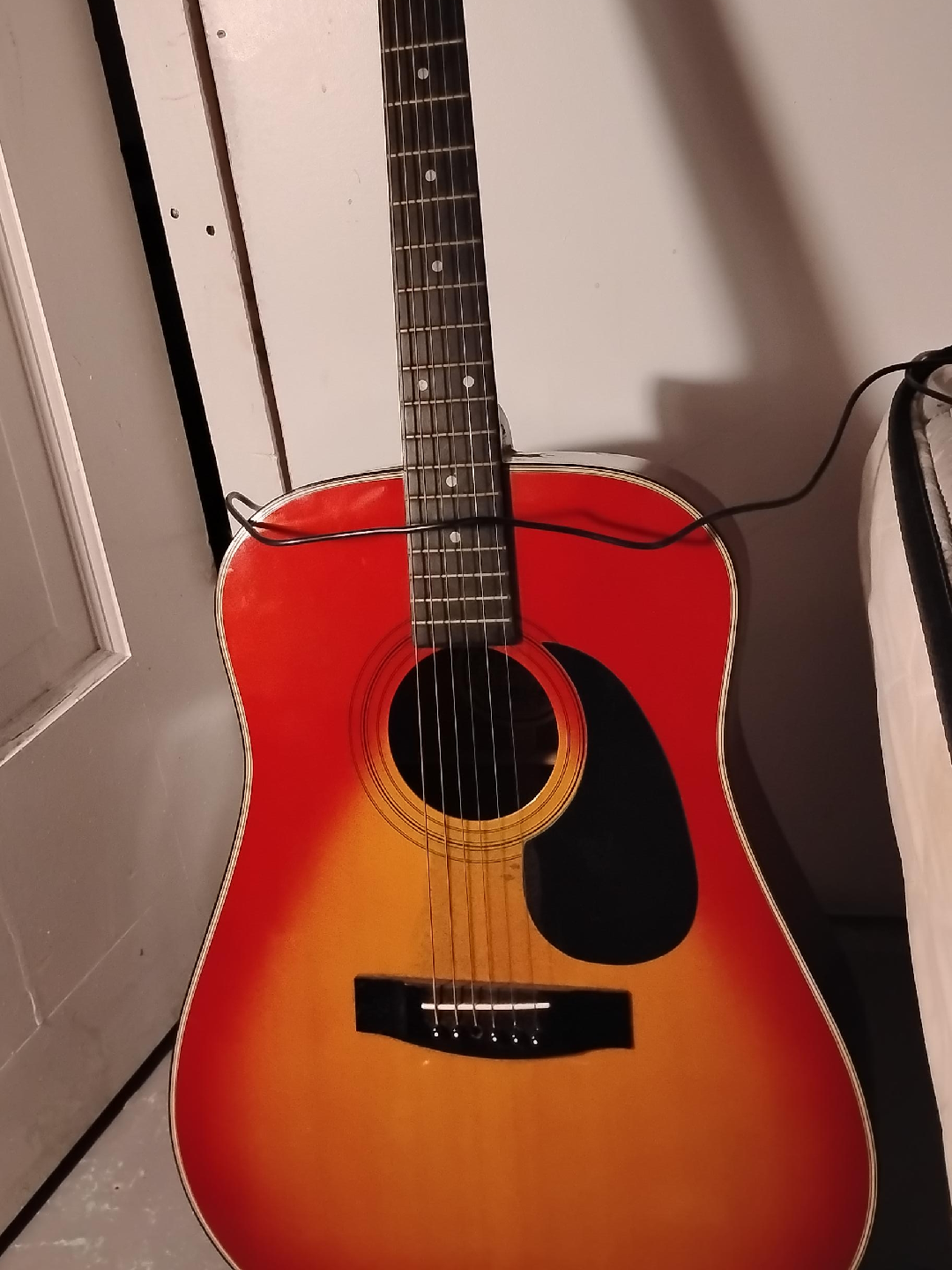 Acoustic Guitar - Red & Yellow thumbnail