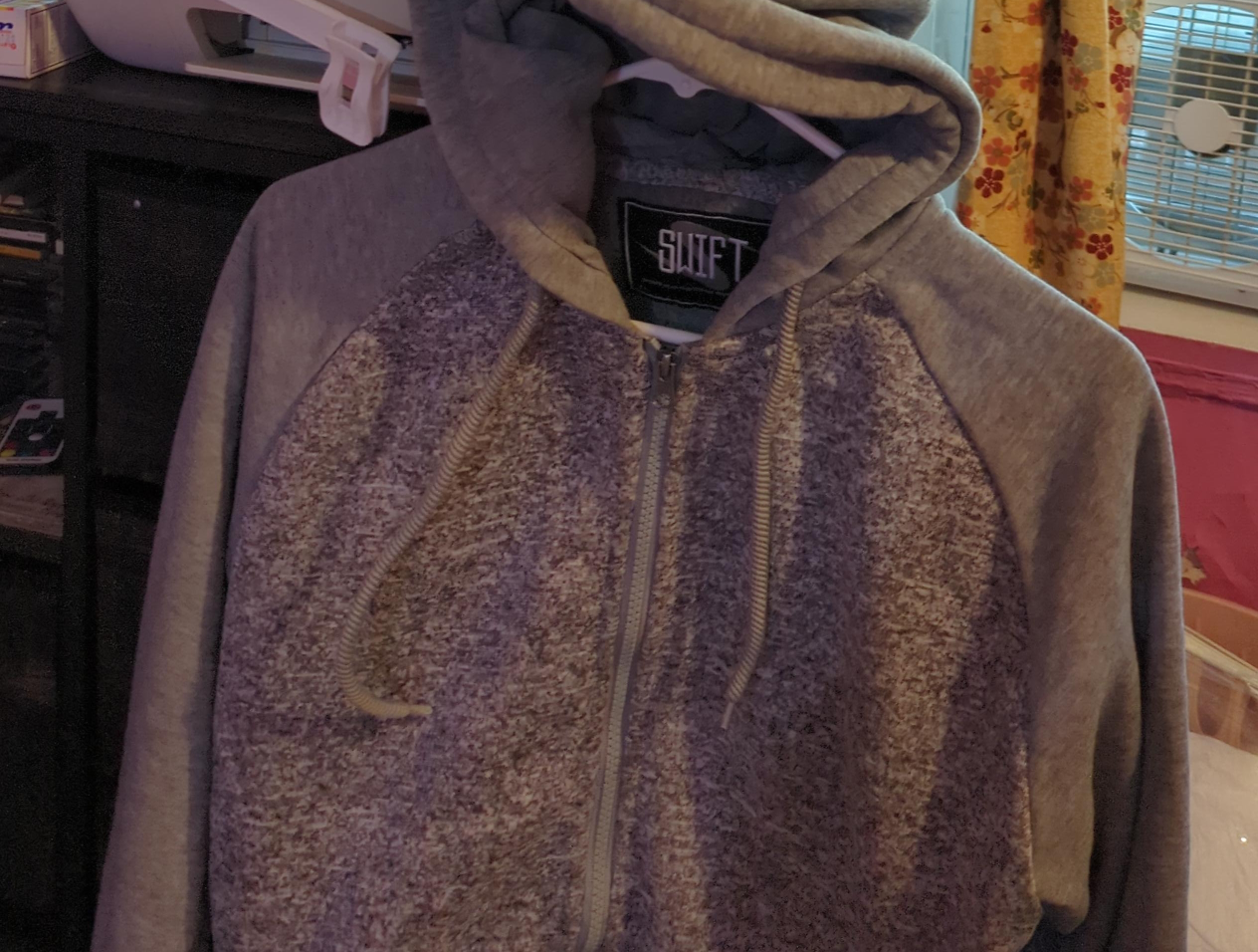 Swift Gray Zip-Up Hoodie, Size S thumbnail