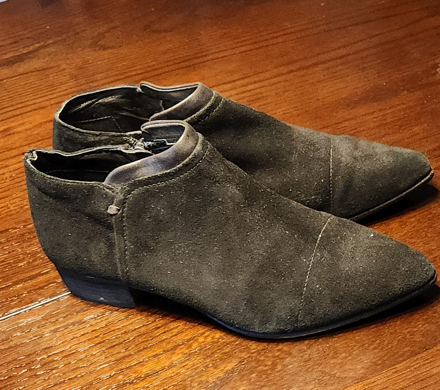 Suede Ankle Boots - Size 9