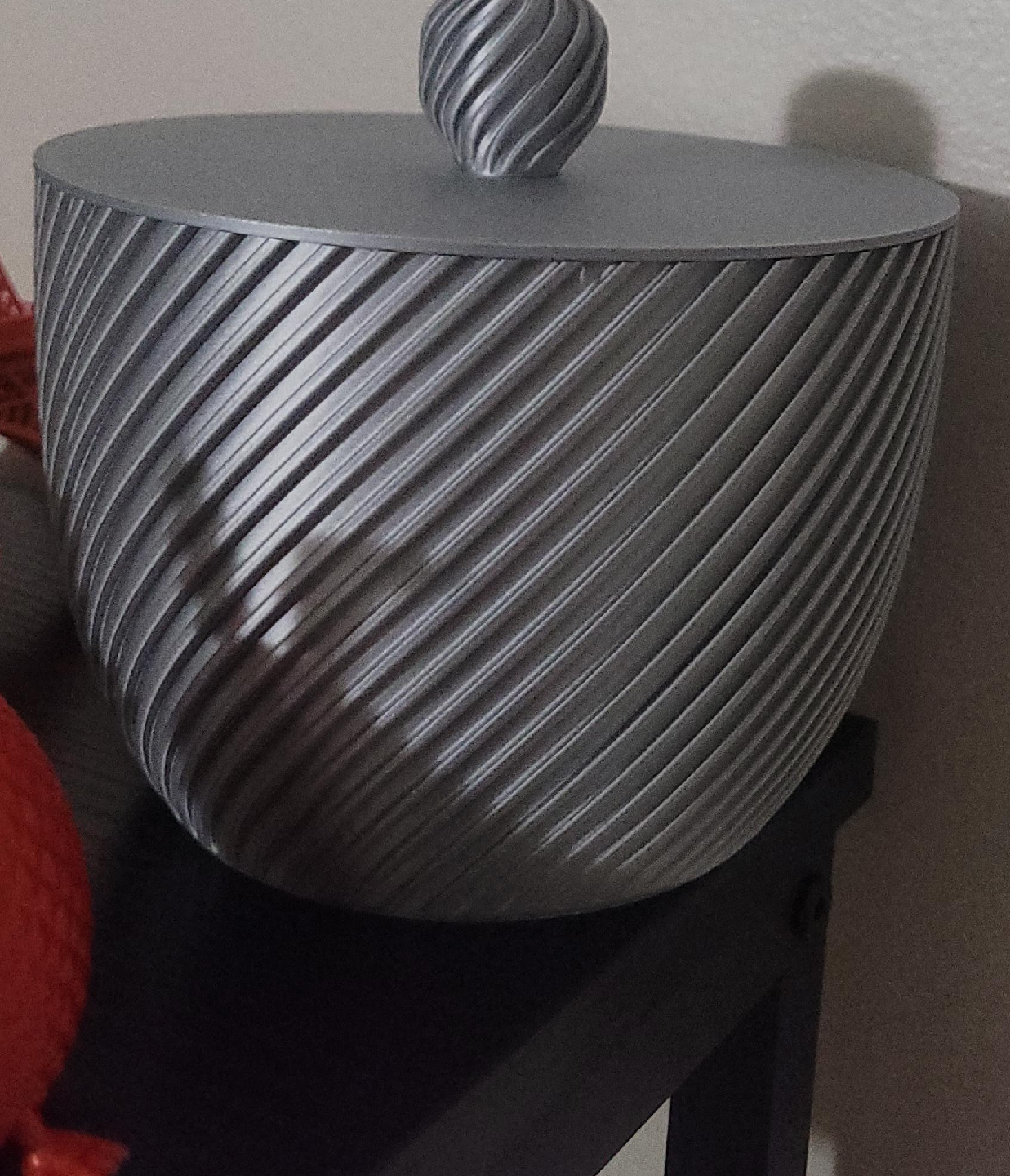 Silver Decorative Jar with Lid thumbnail