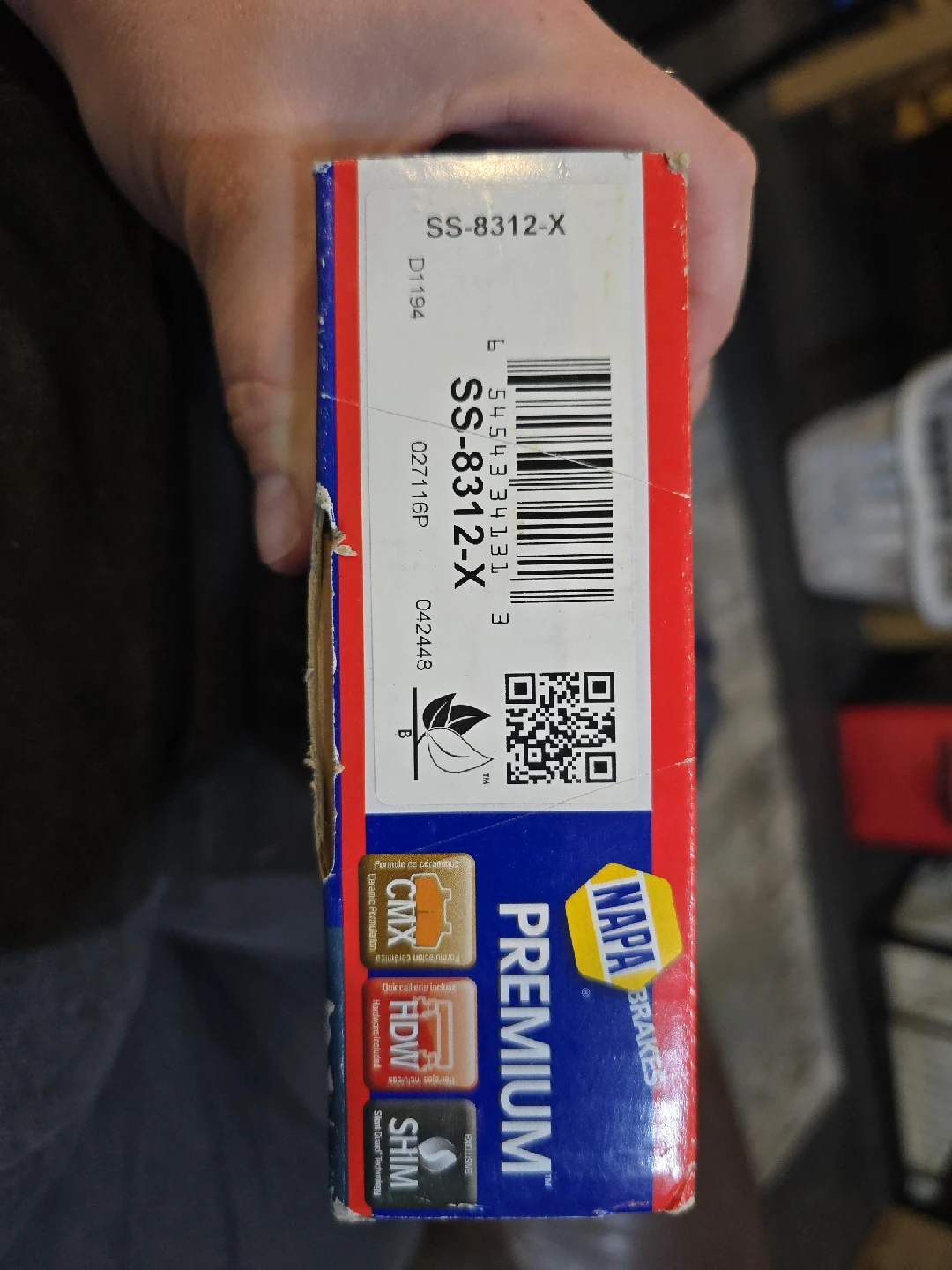 NAPA Brakes Premium SS-8312-X Brake Pad Set thumbnail