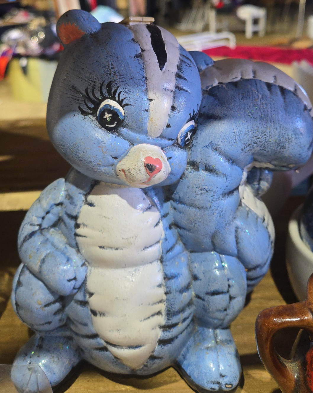 Blue Skunk Figurine