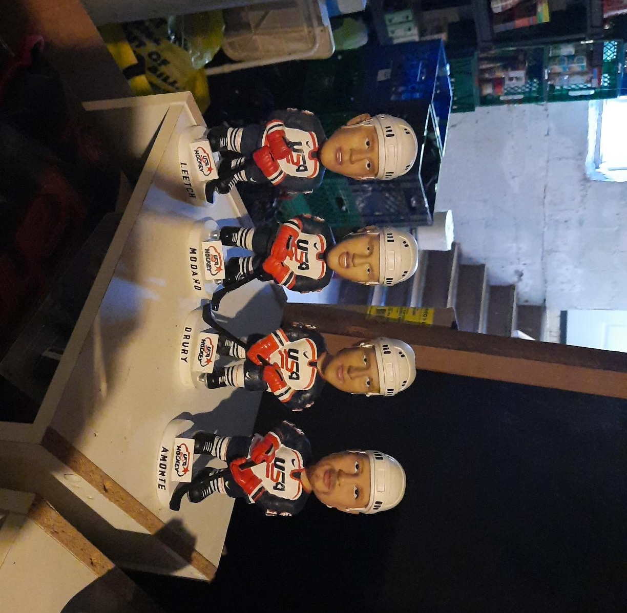 USA Hockey Leetch, Modano, Drury, Amonte Bobbleheads thumbnail