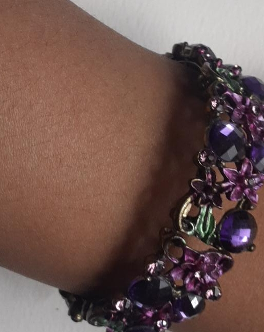 Purple Floral Bracelet