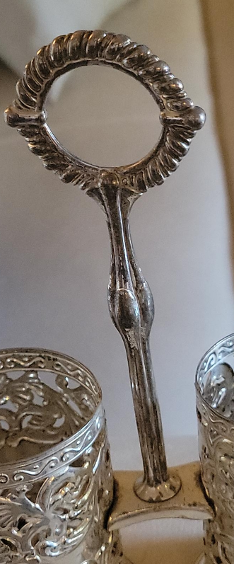 Antique Silver-Plated Condiment Holder thumbnail