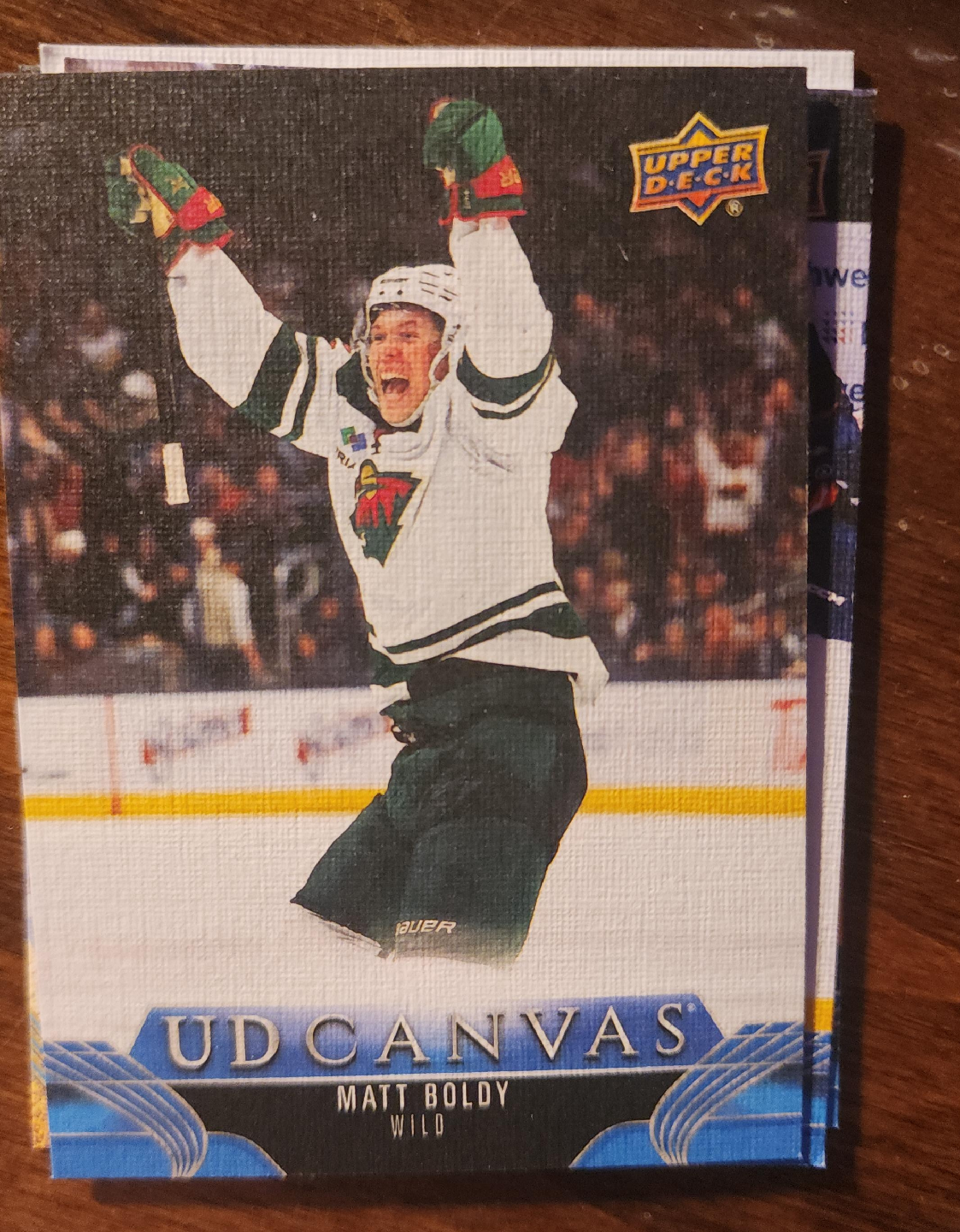 Upper Deck UD Canvas Matt Boldy Hockey Card thumbnail