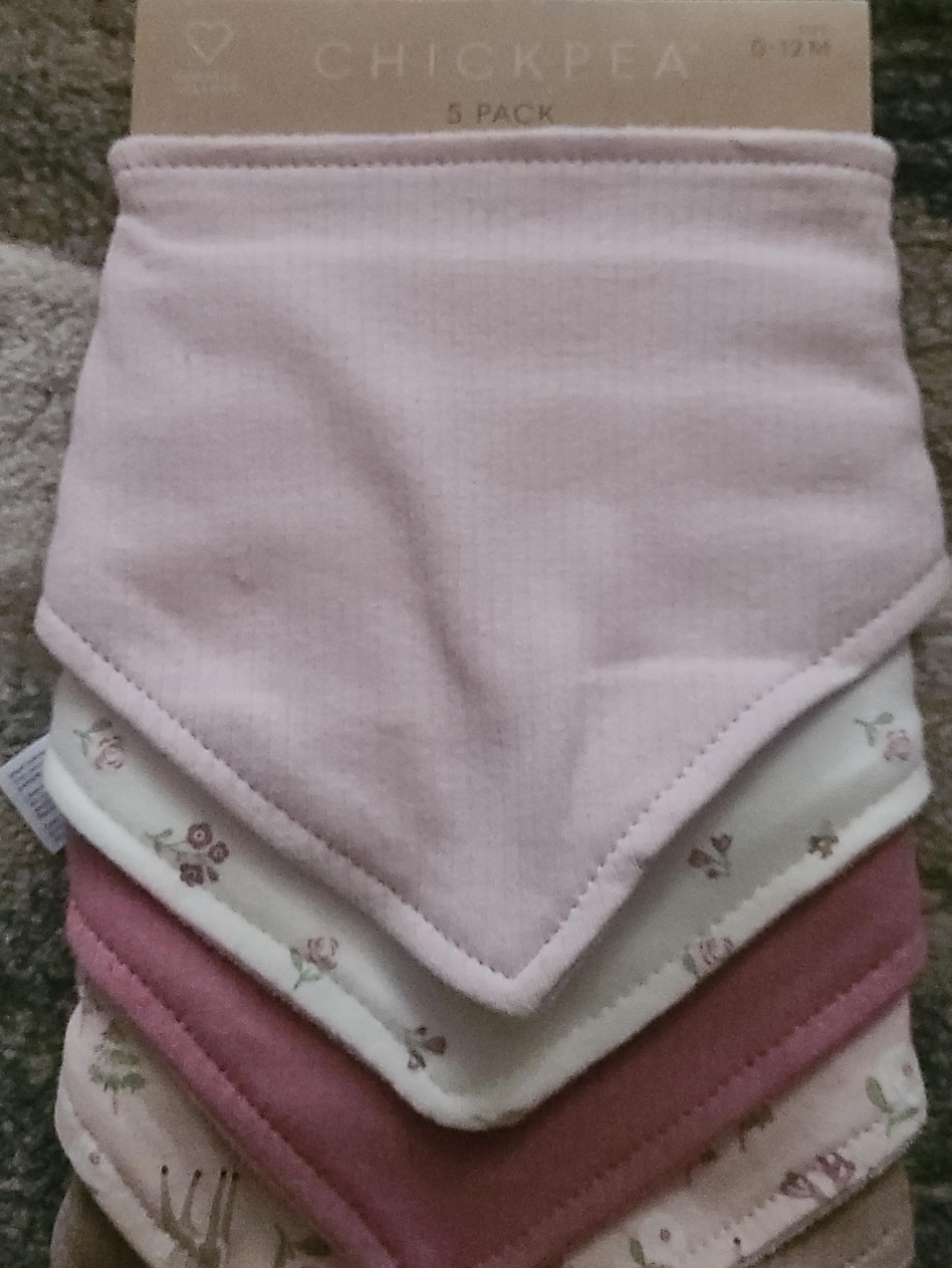 Chickpea Baby Bibs - 5 Pack (0-12M) image indicator(1)