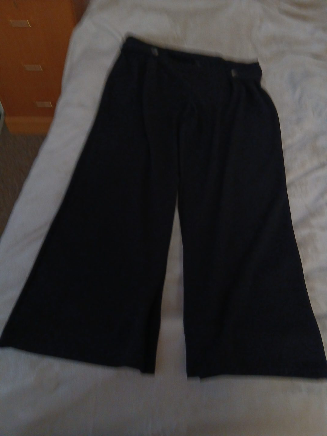 Nina Leonard Wide Leg Black Pants