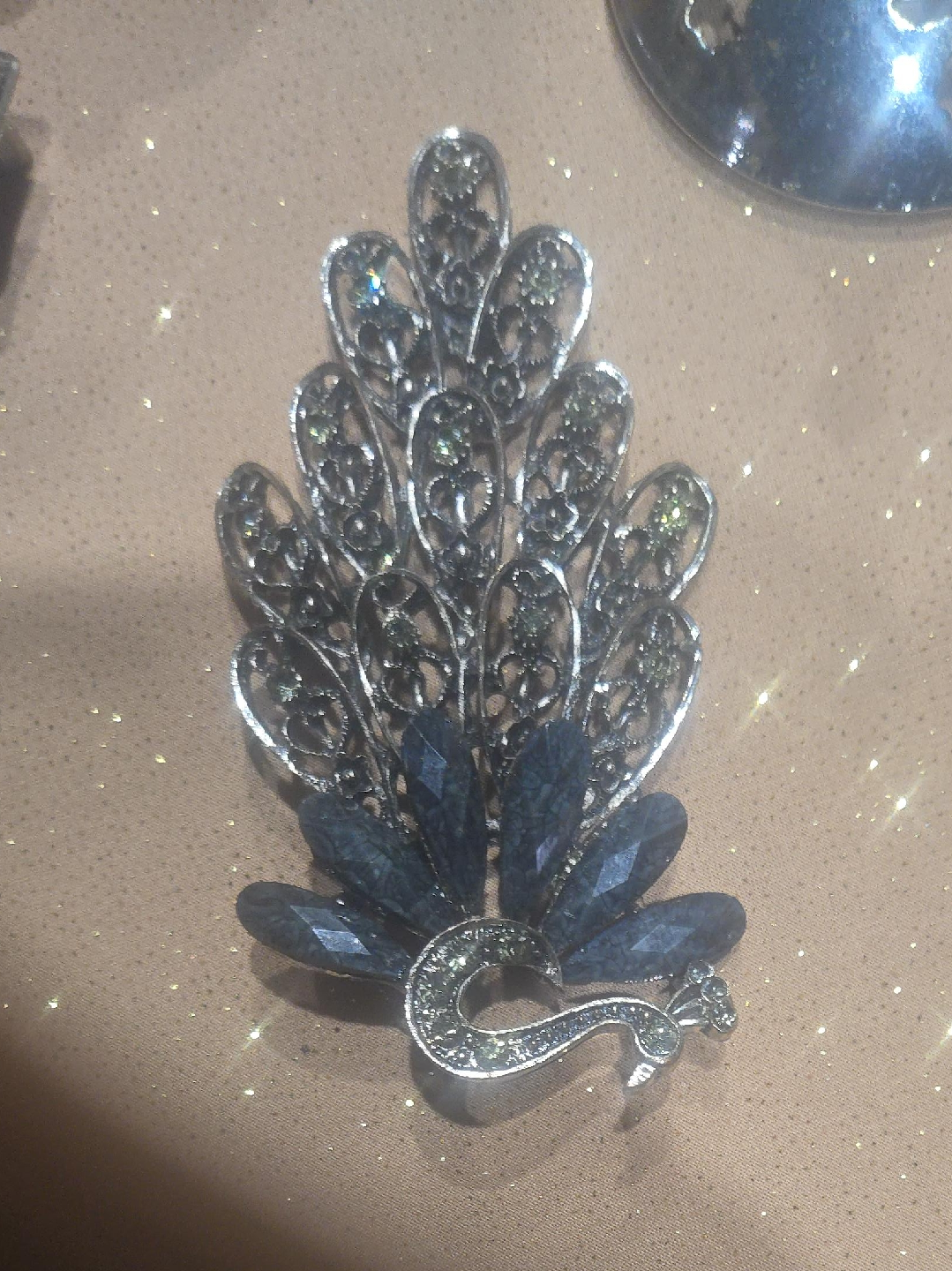 Peacock Feather Brooch