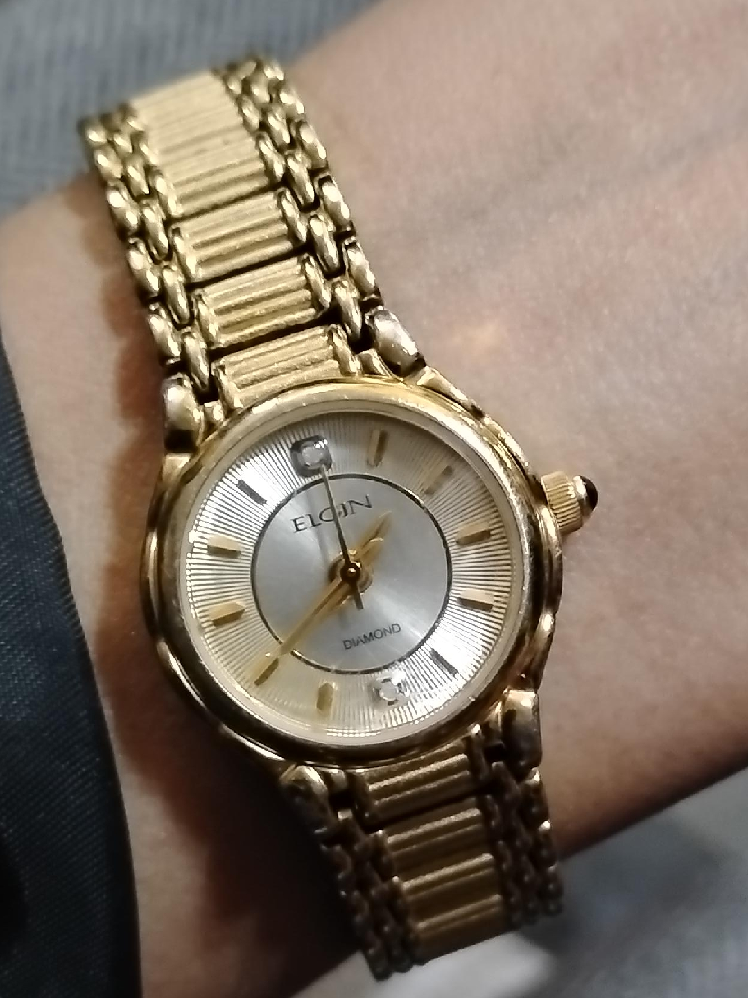 Elgin Diamond Accent Gold-Tone Ladies Watch thumbnail