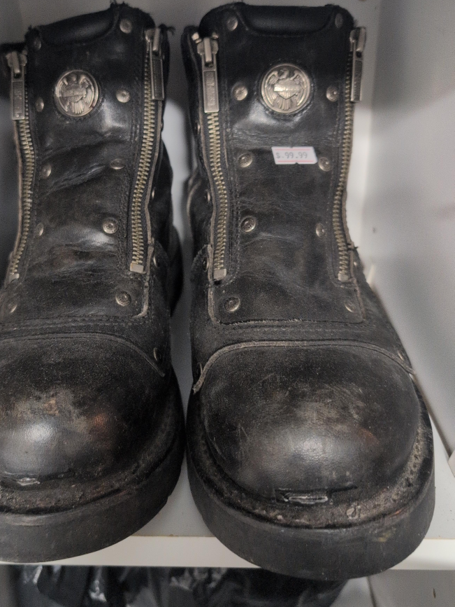 Harley Davidson Black Leather Boots thumbnail