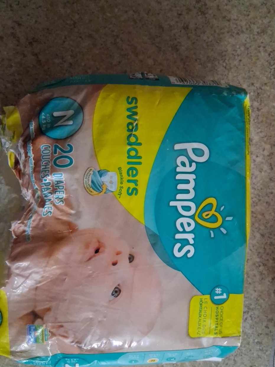 Pampers Swaddlers Size N - 20 Diapers