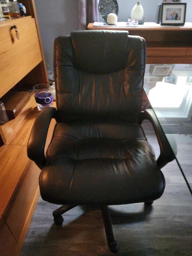Black Leather Office Chair thumbnail