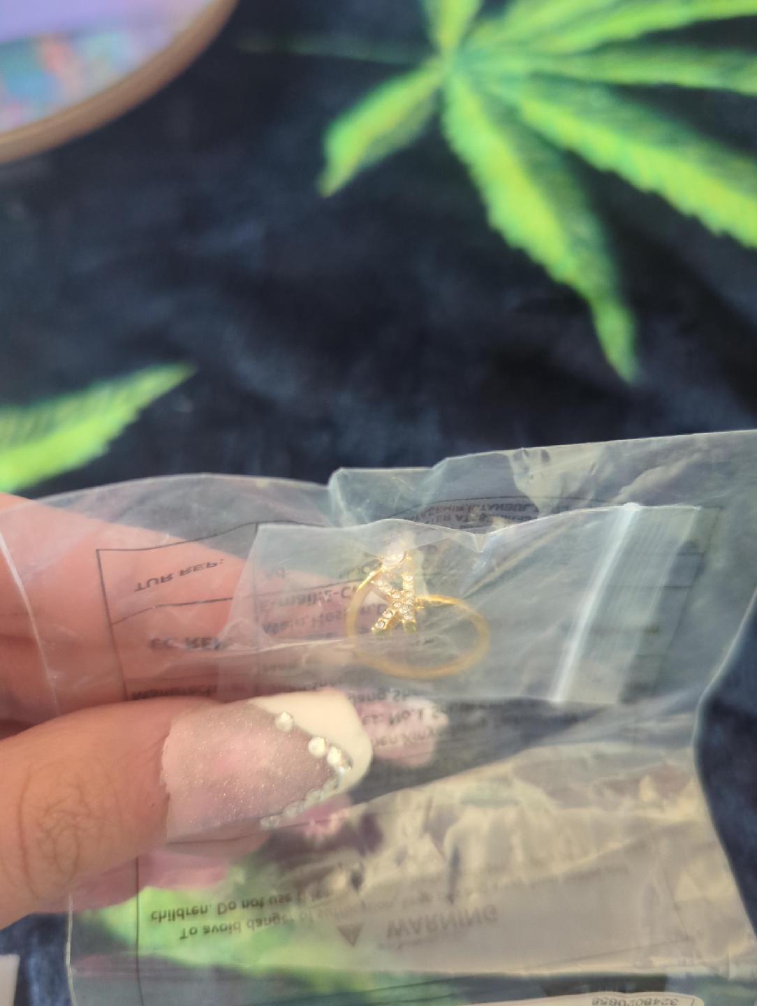 Gold Star Ring letter k thumbnail