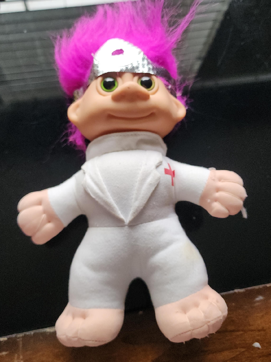 Vintage soft Troll Doll - Doctor Outfit thumbnail