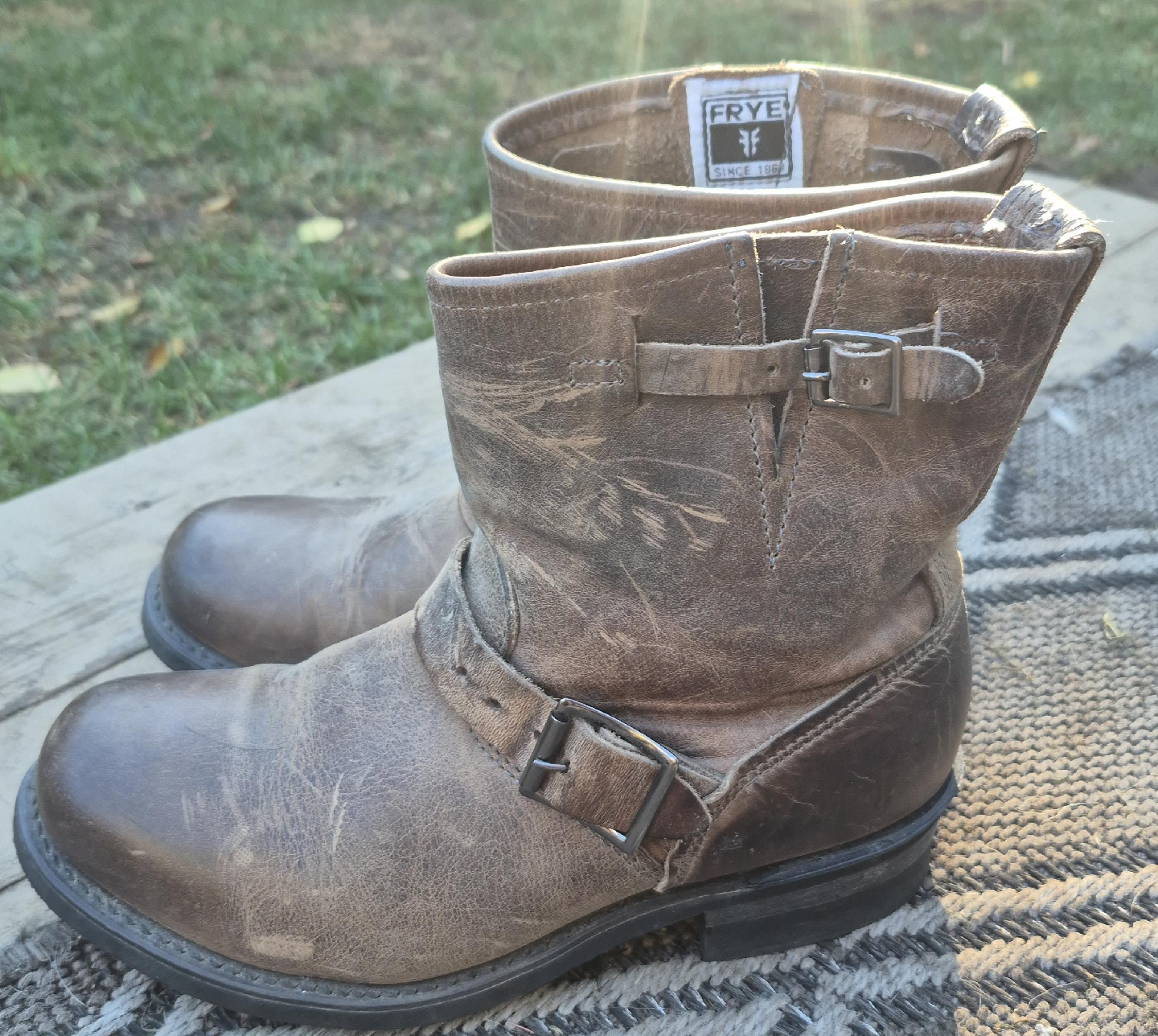 Frye Brown Leather Engineer Boots - Size 8.5 thumbnail