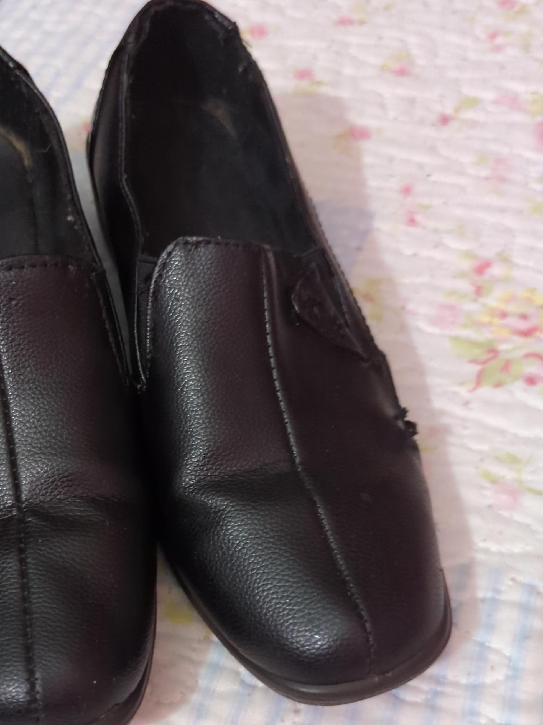 Black Leather Slip-On Shoes thumbnail