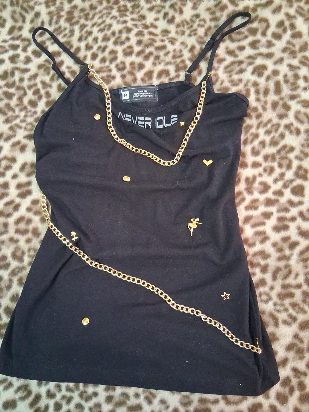 Never Idle Black Tank Top thumbnail