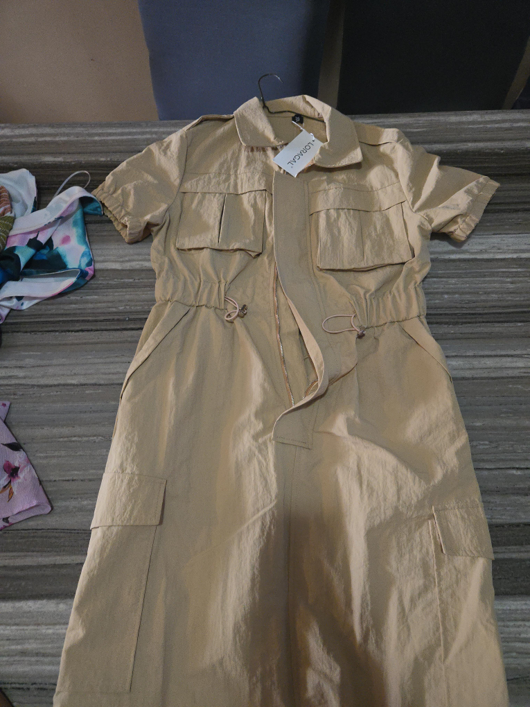 Loragal Beige Utility Dress thumbnail