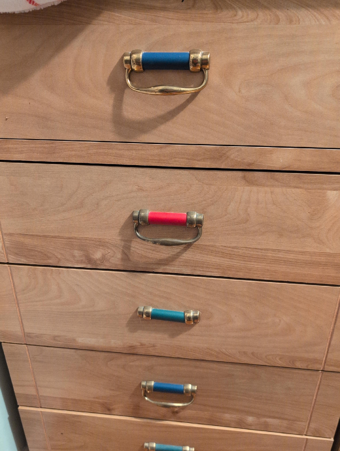 Wooden Dresser with Colourful Handles thumbnail