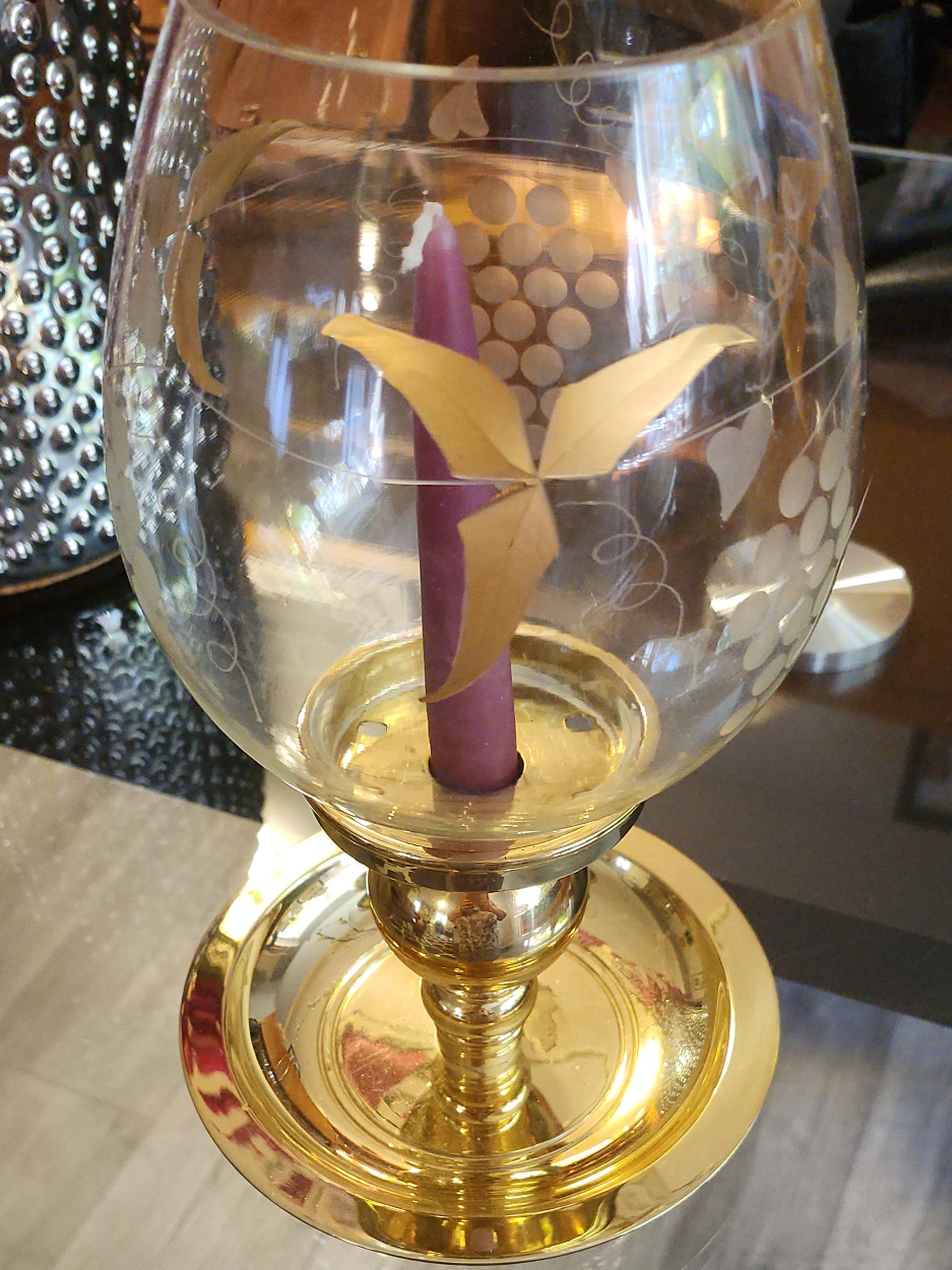 Brass & Glass Candle Holder thumbnail