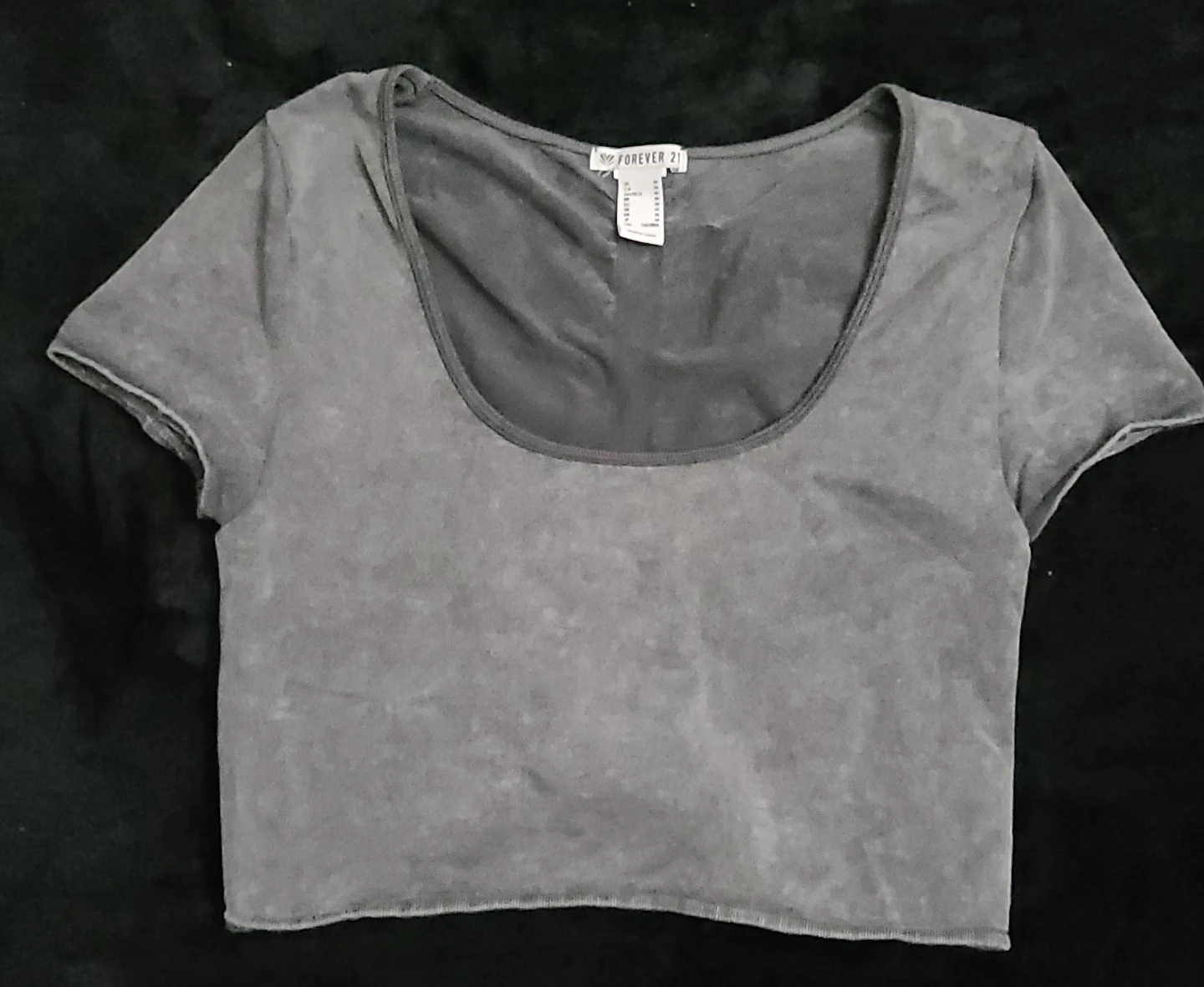 Forever 21 Grey Crop Top - Size Small